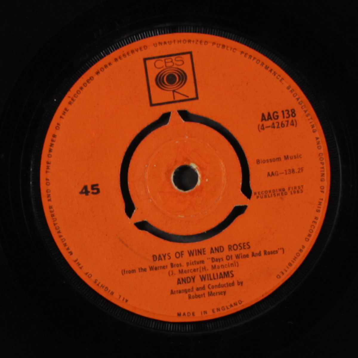 madrigal / wrong for each other by ANDY WILLIAMS
