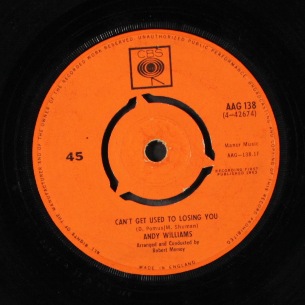 madrigal / wrong for each other by ANDY WILLIAMS