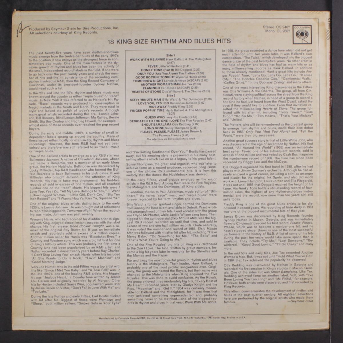 18 king size rhythm & blues hits by VARIOUS