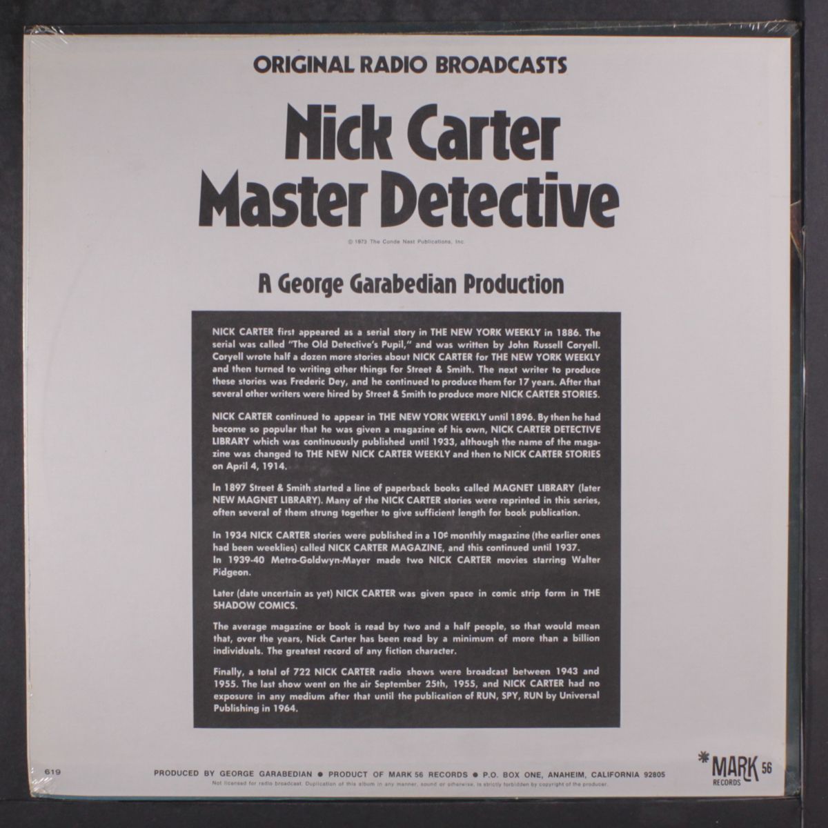 nick carter - master detective by ORIGINAL RADIO BROADCAST