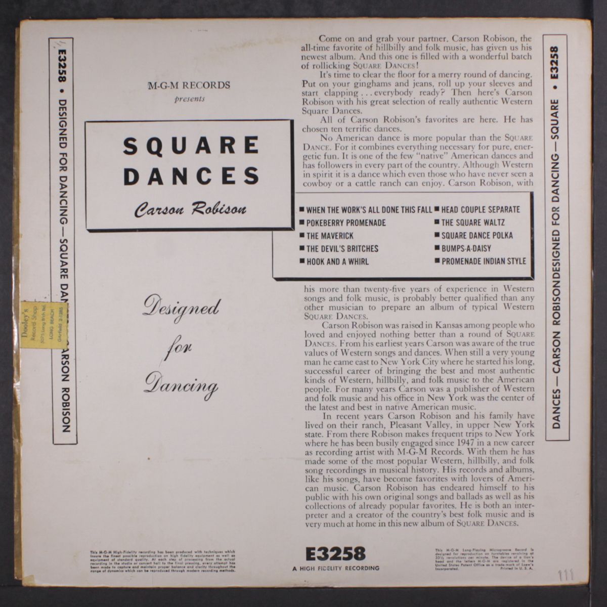 square dances by CARSON ROBISON