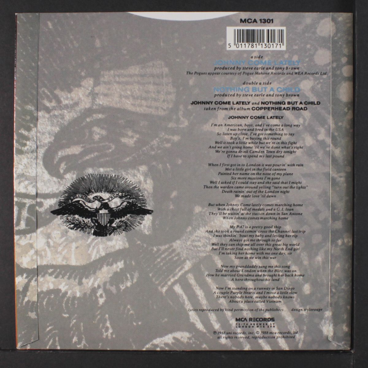 johnny come lately / nothing but a child by STEVE EARLE