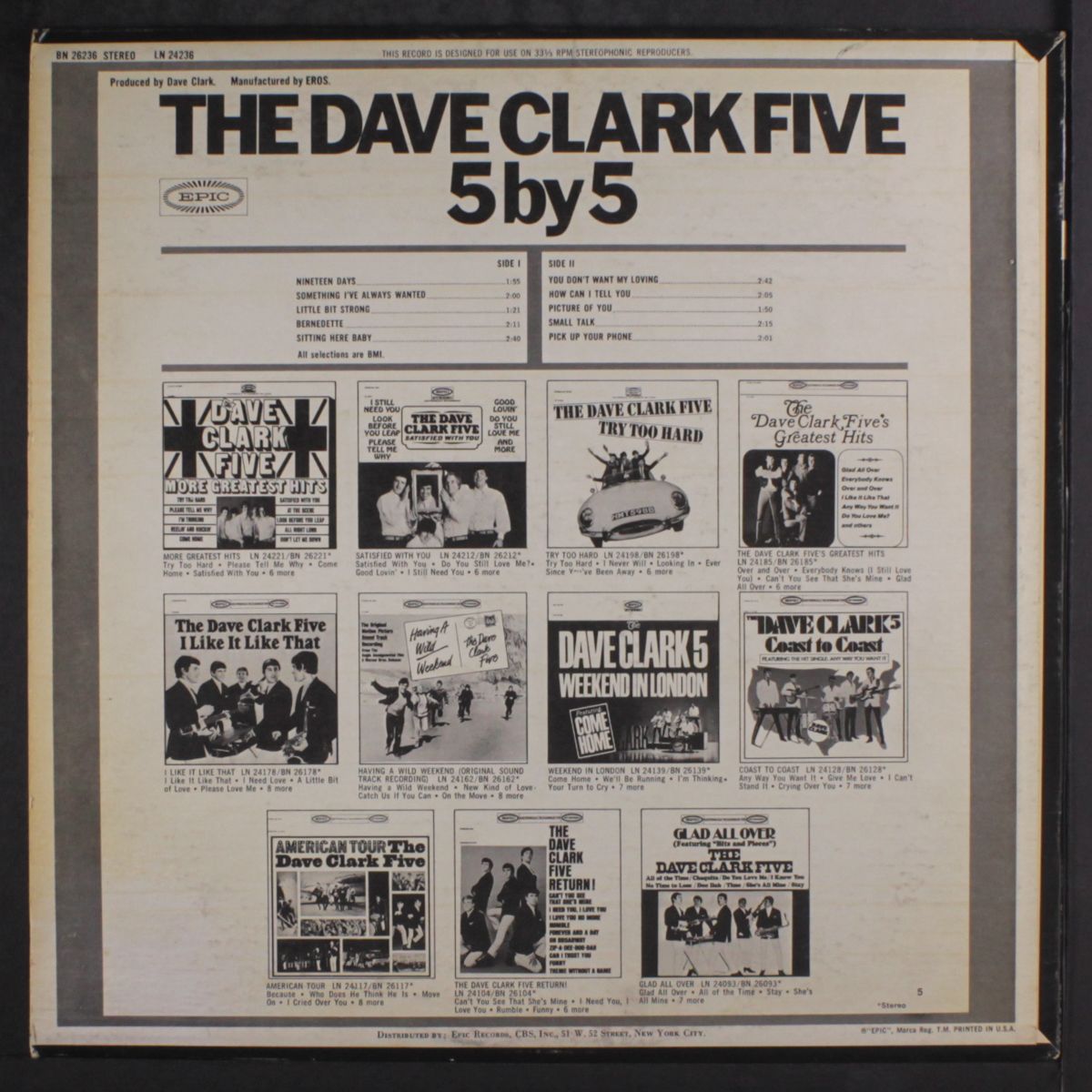 5 by 5 by DAVE CLARK FIVE