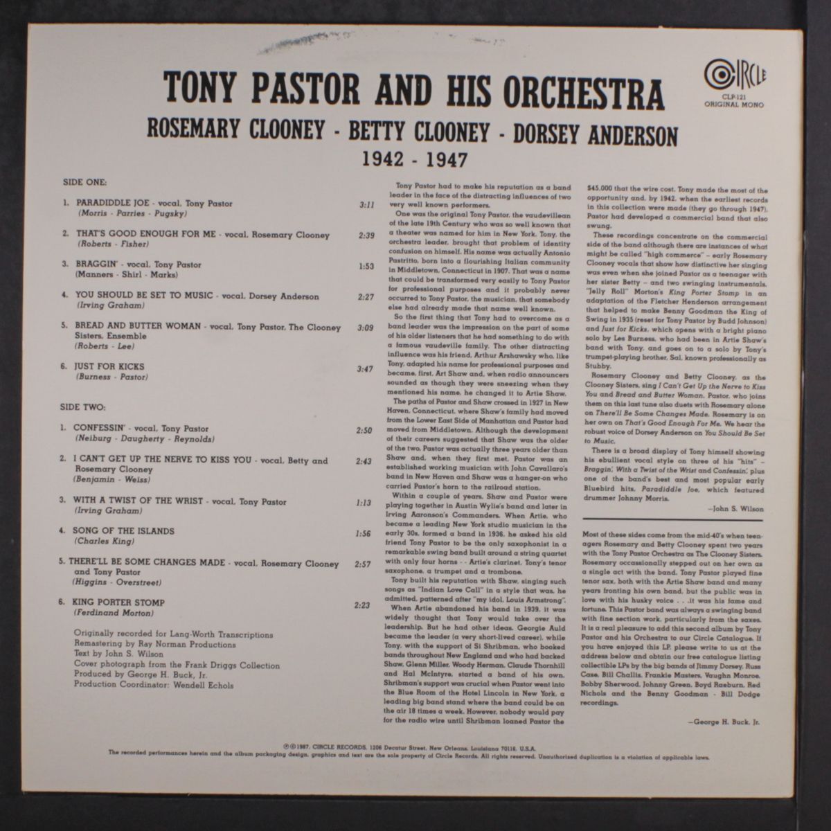 1942-1947 by TONY PASTOR