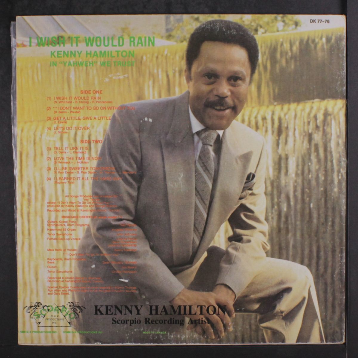 i wish it would rain by KENNY HAMILTON