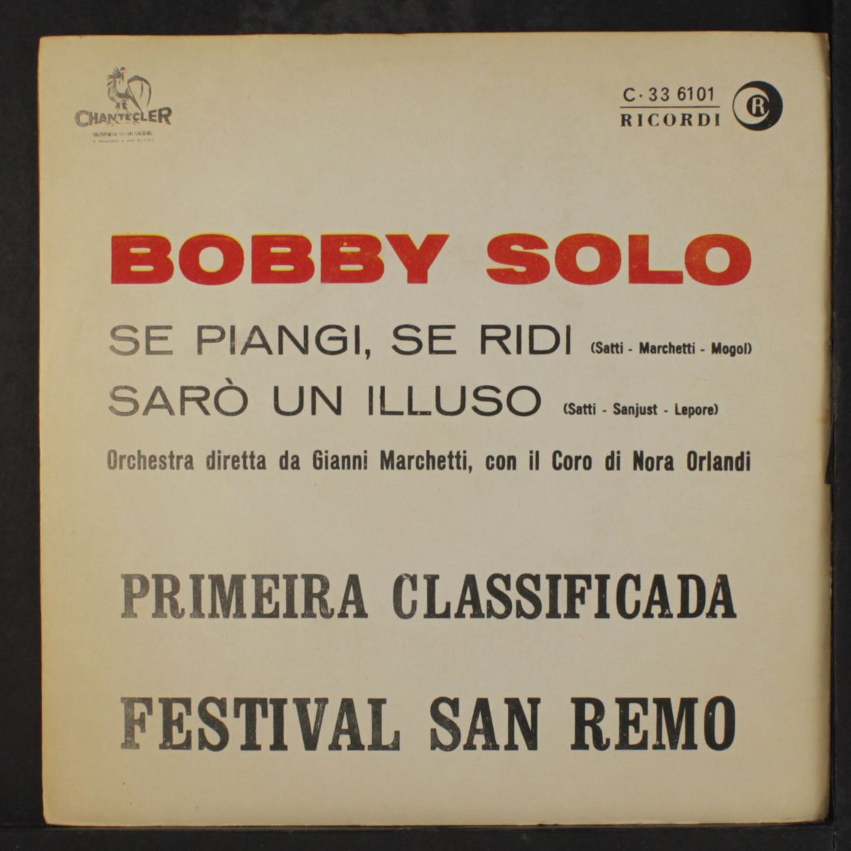 se piangi, se ridi by BOBBY SOLO