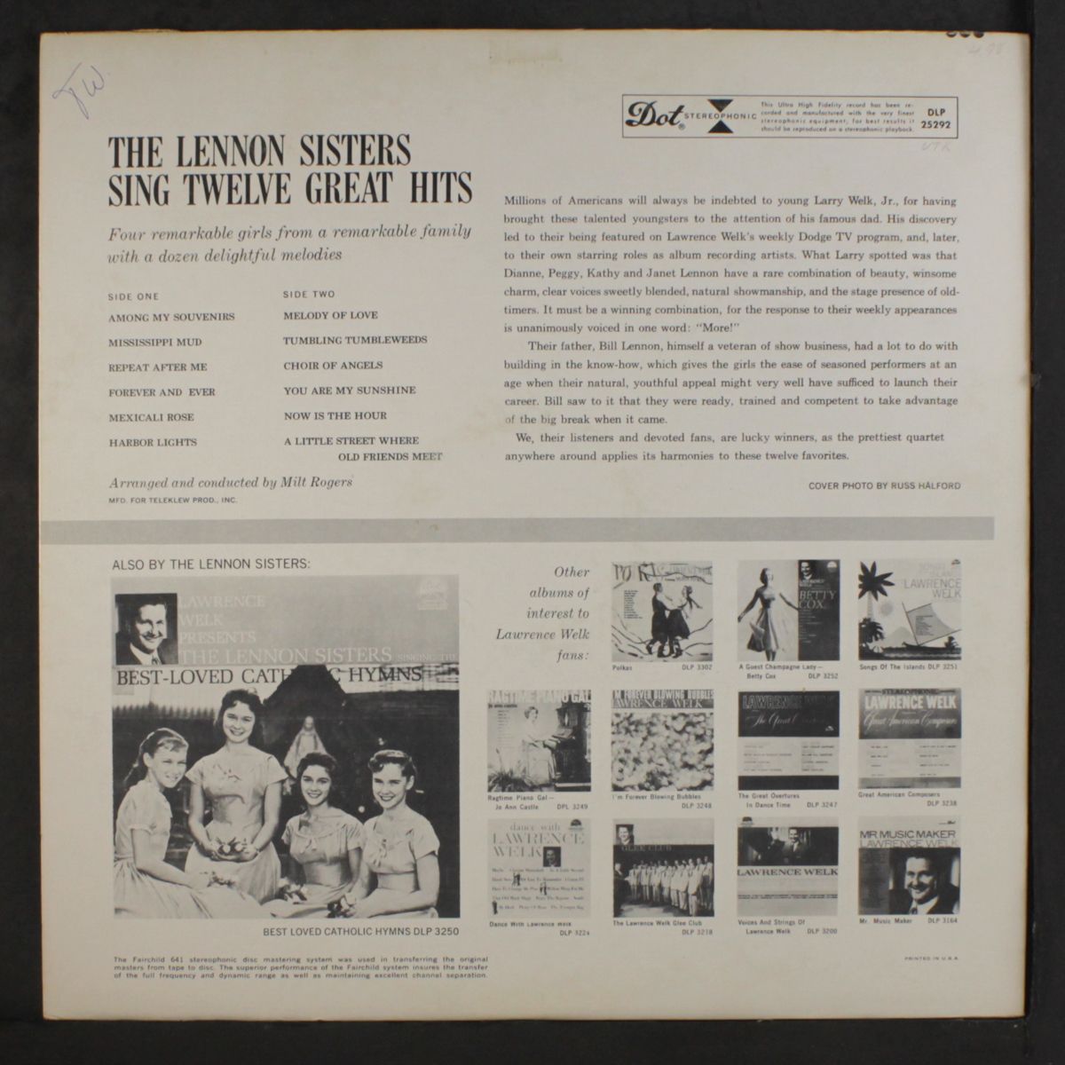 sing twelve great hits by LENNON SISTERS