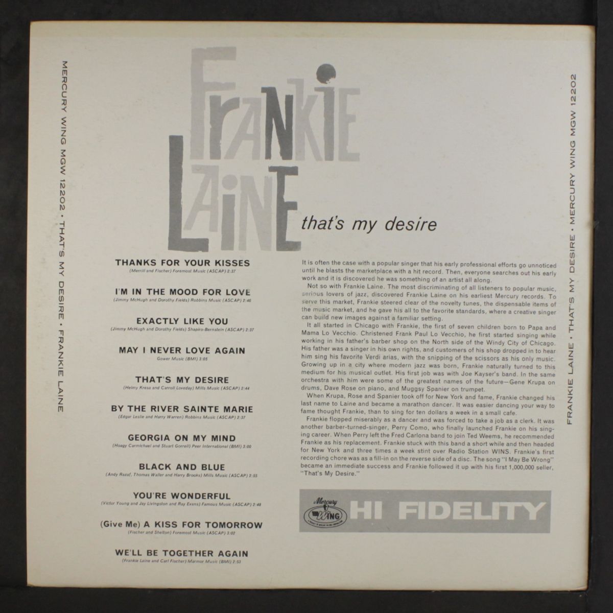 that's my desire by FRANKIE LAINE
