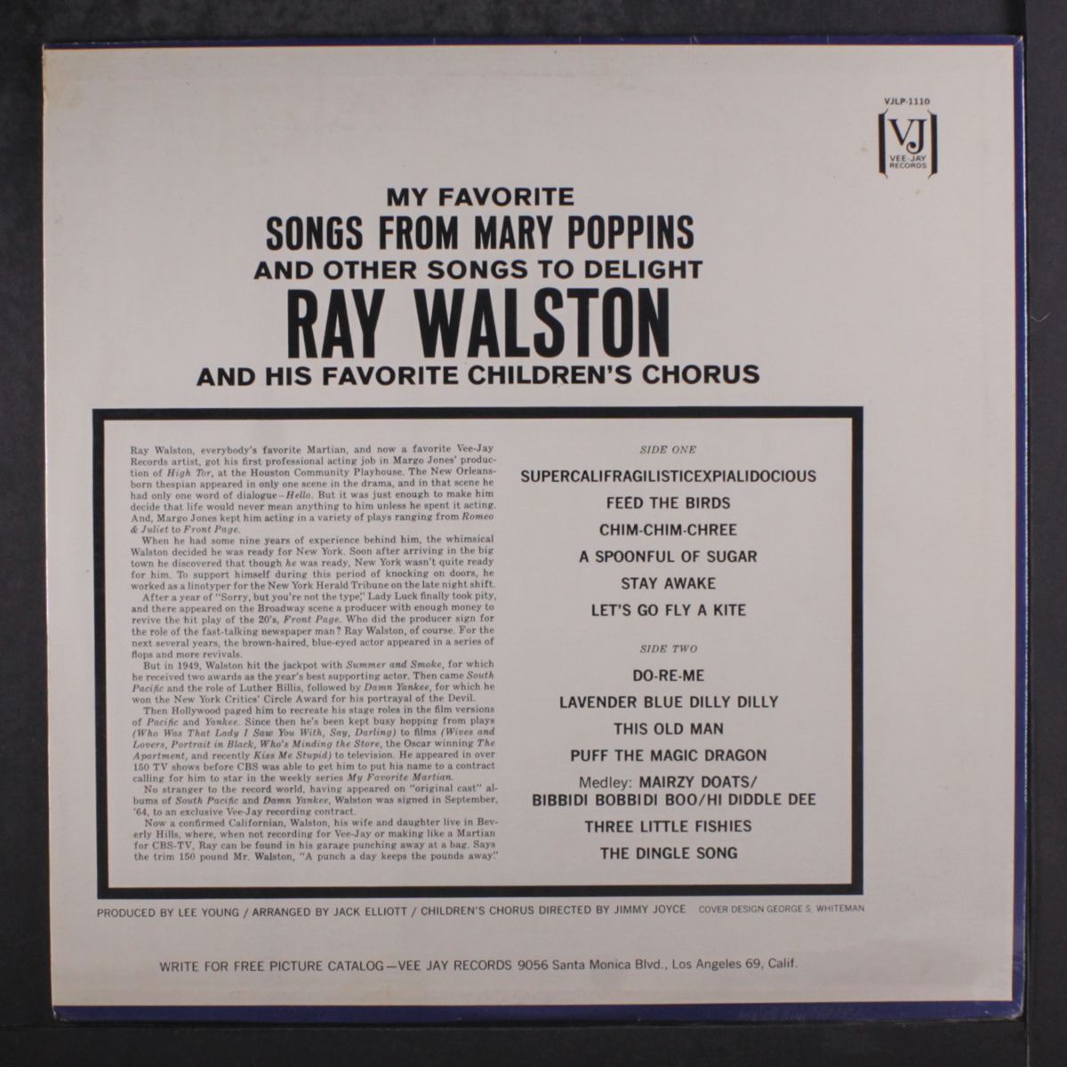 my favorite songs from mary poppins by RAY WALSTON