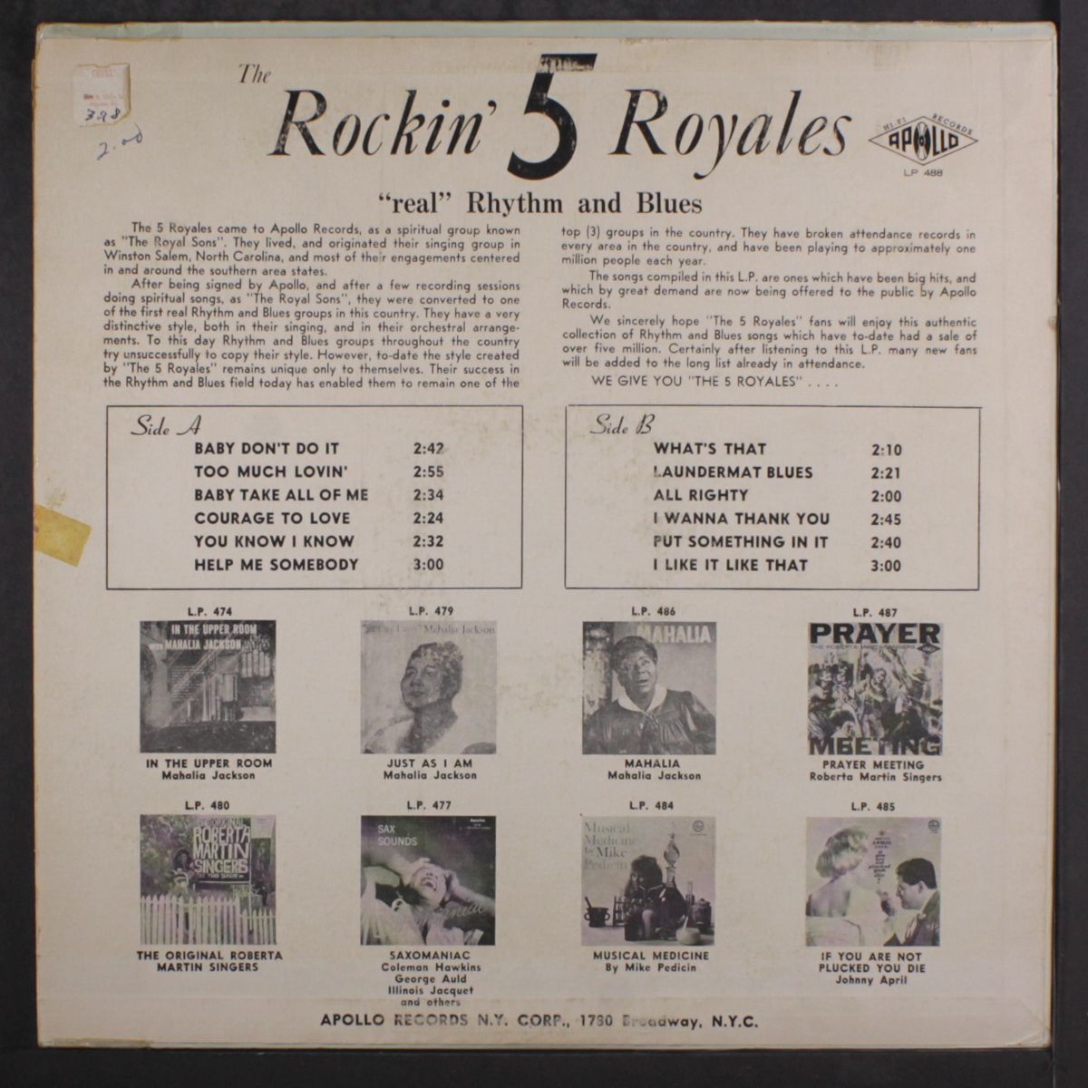 the rockin' 5 royales by FIVE ROYALES