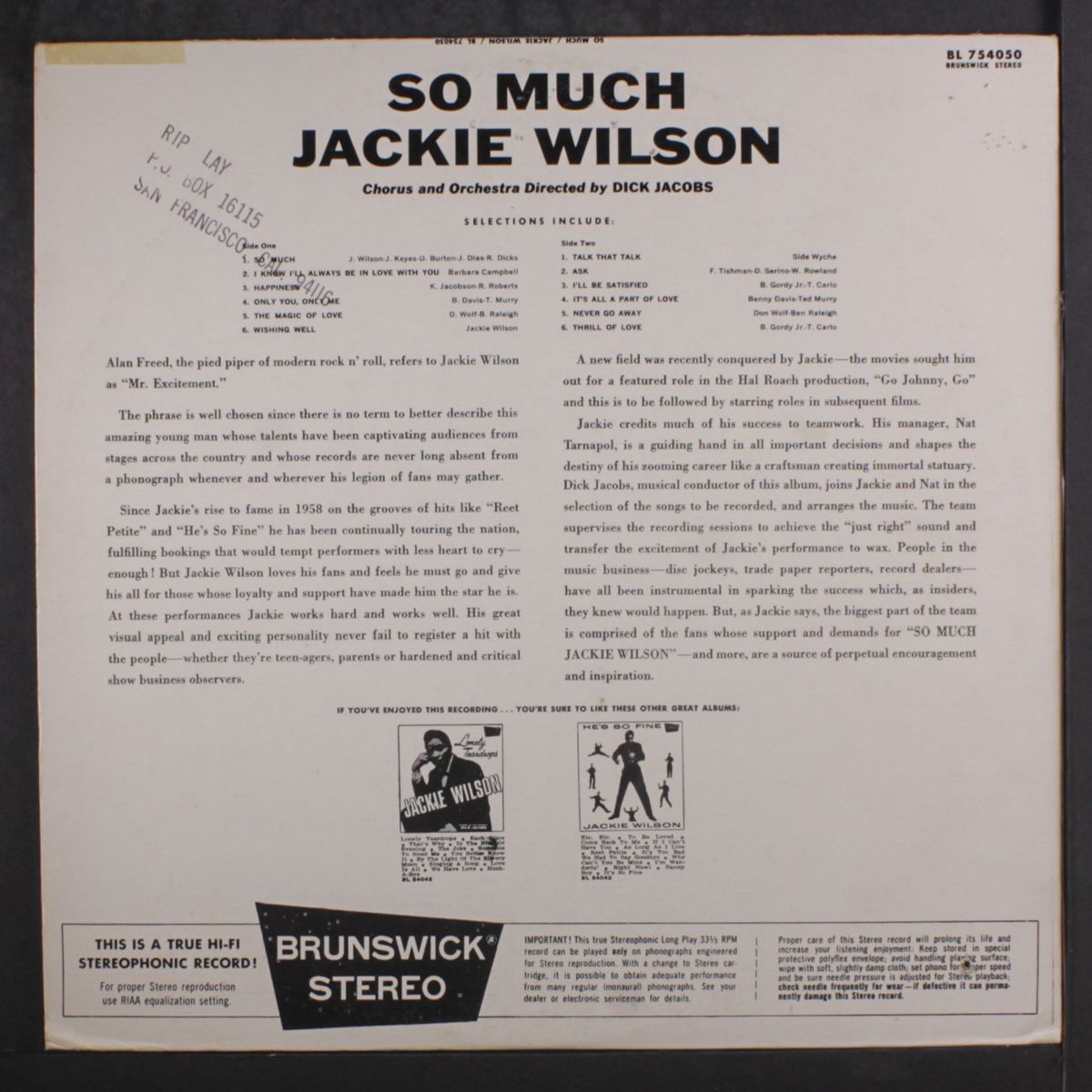 so much by JACKIE WILSON