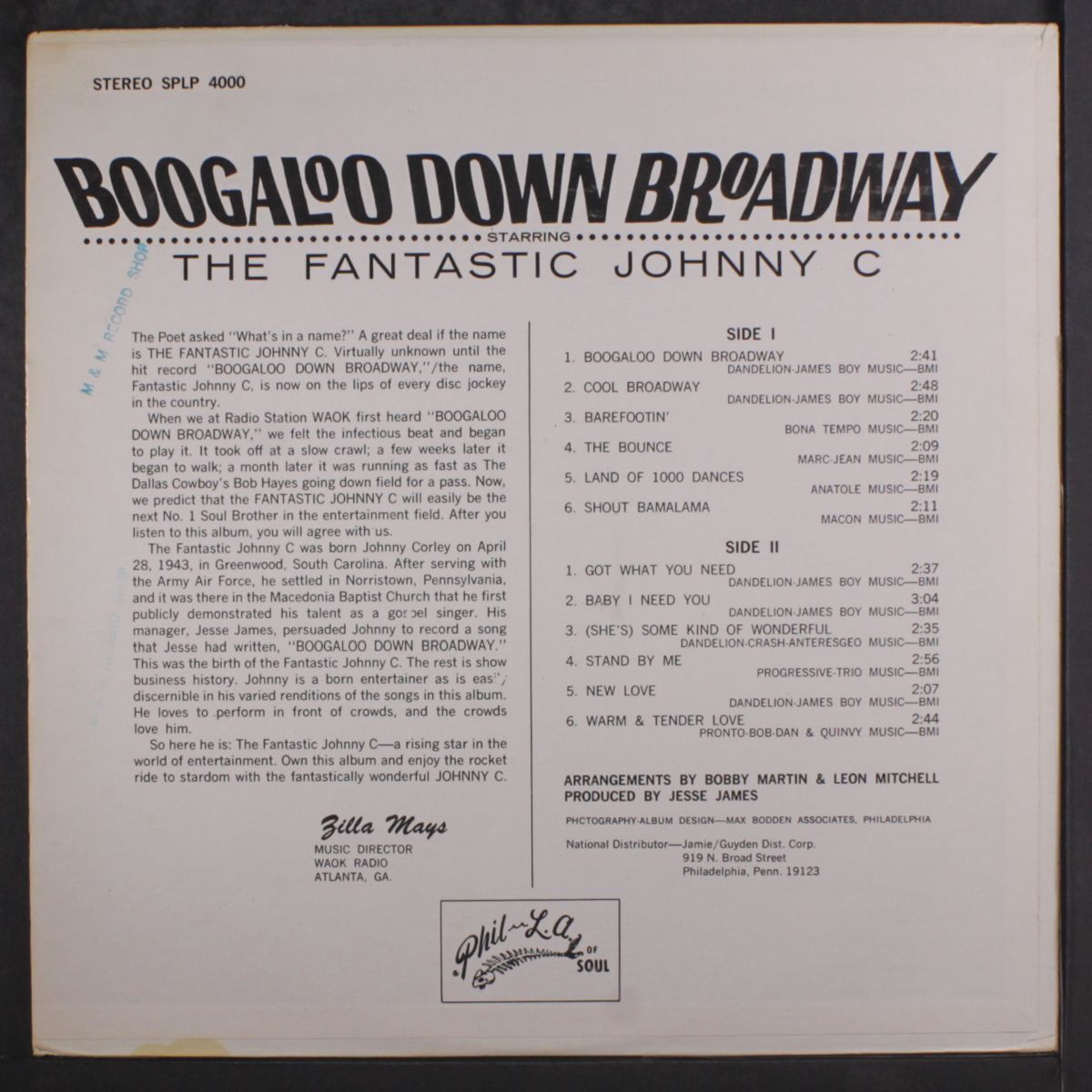 boogaloo down broadway by FANTASTIC JOHNNY C