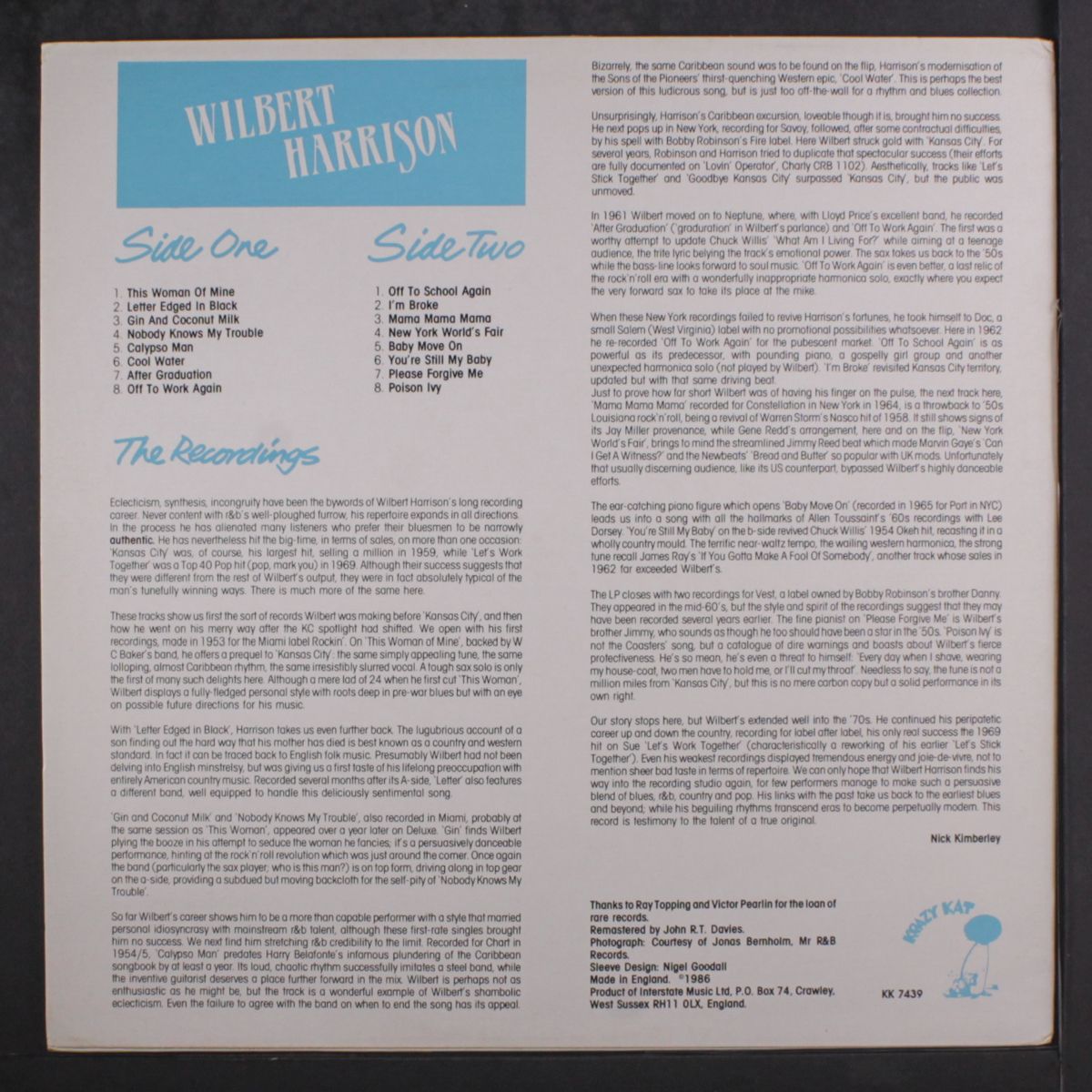 the small labels by WILBERT HARRISON