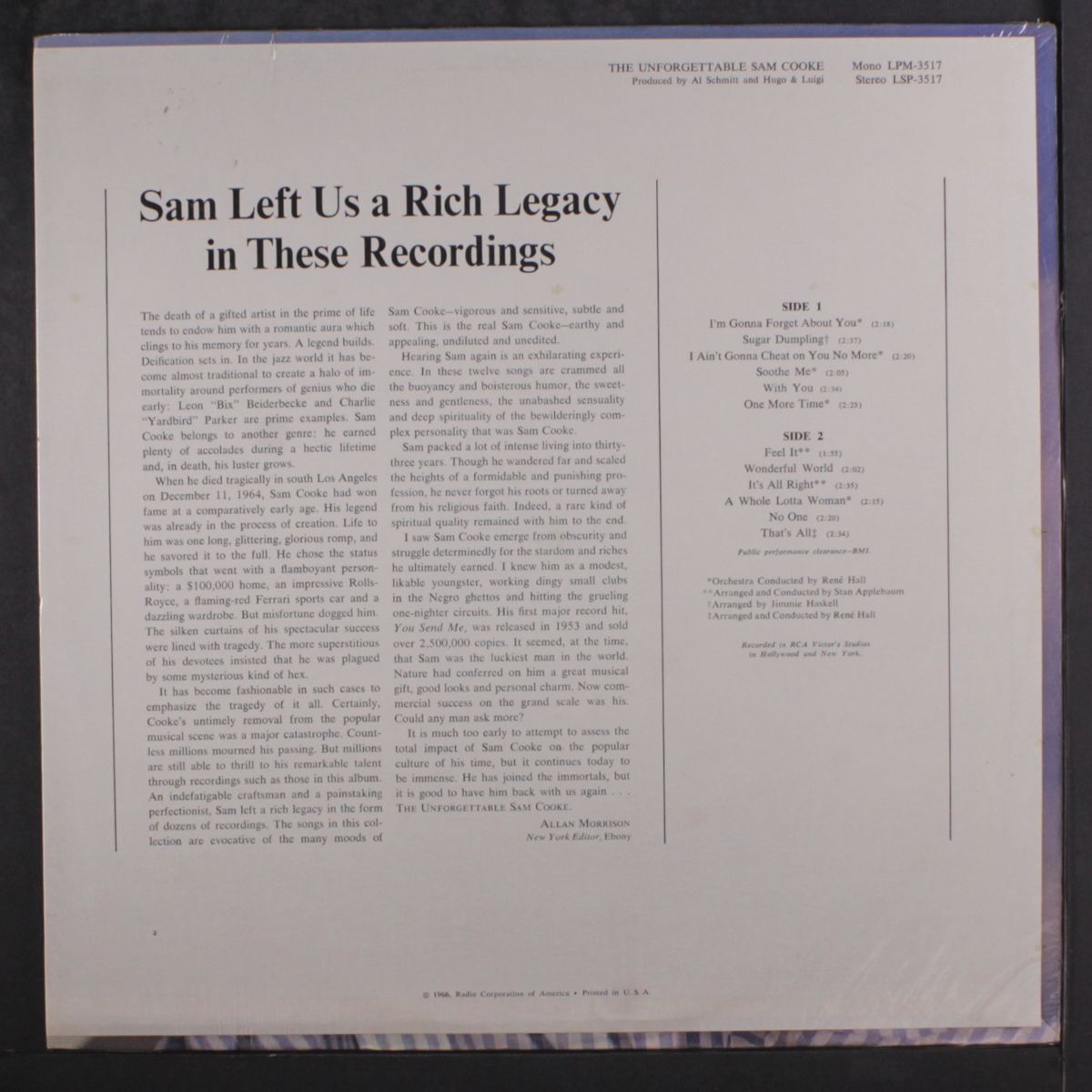 unforgettable by SAM COOKE