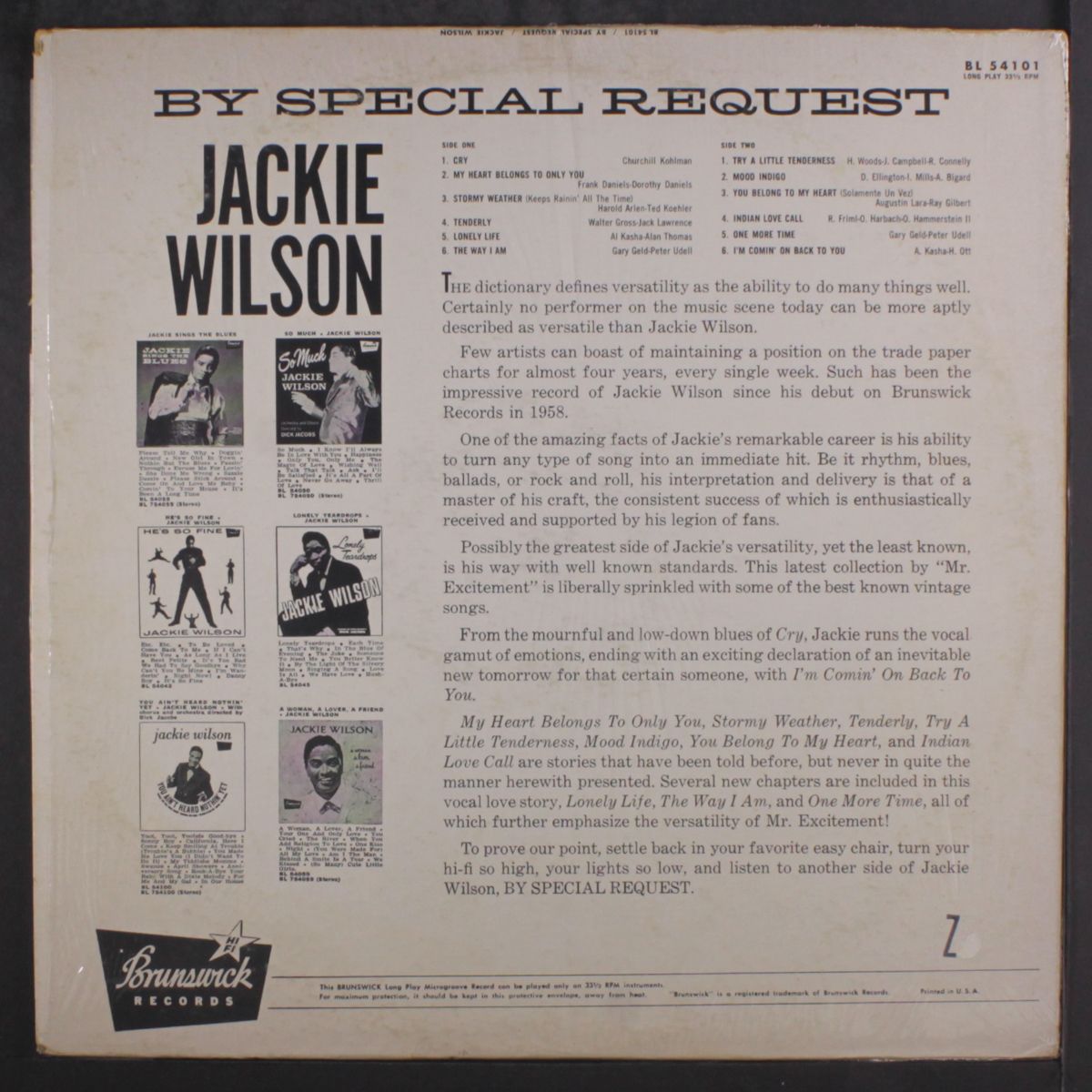 by special request by JACKIE WILSON