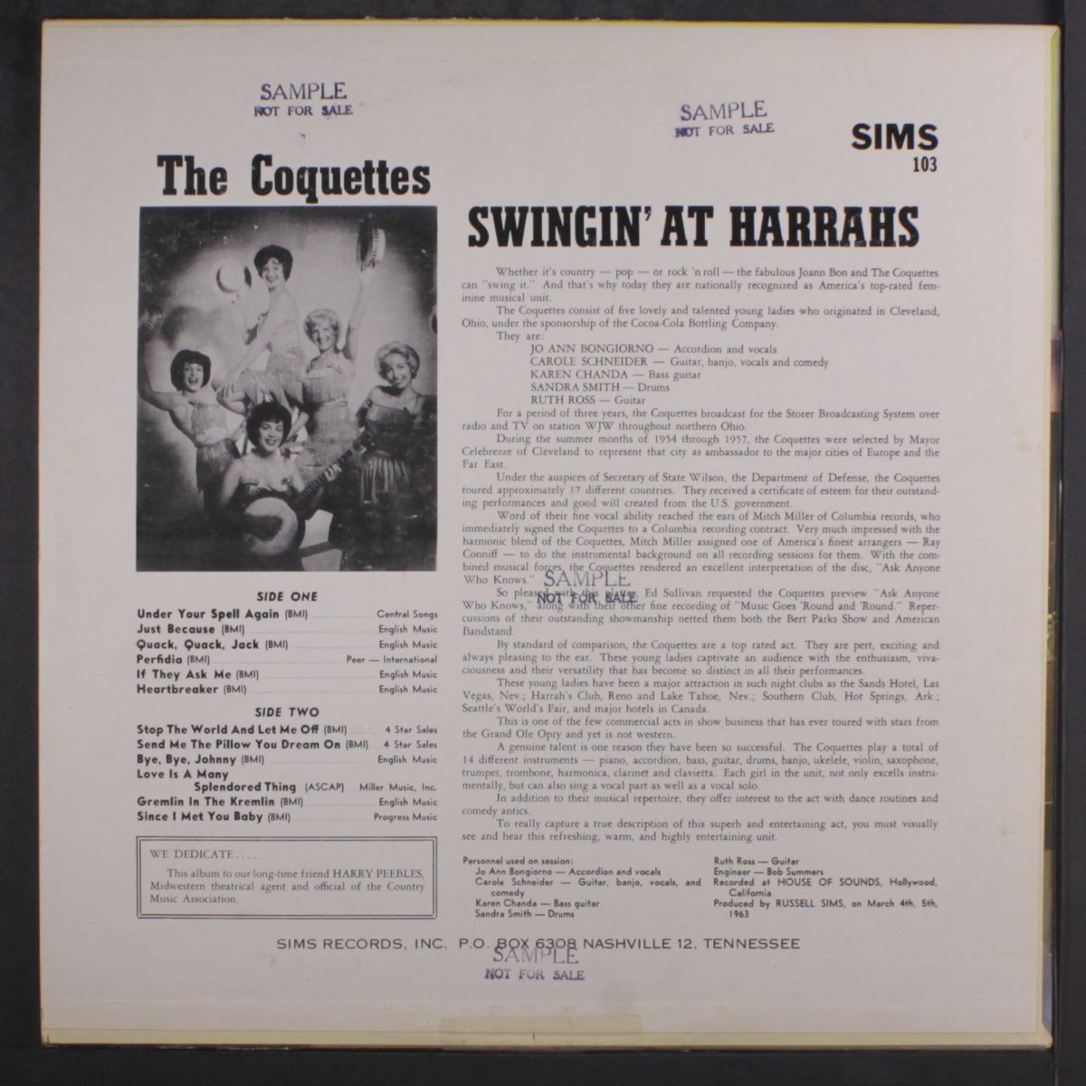 swingin' at harrahs by COQUETTES