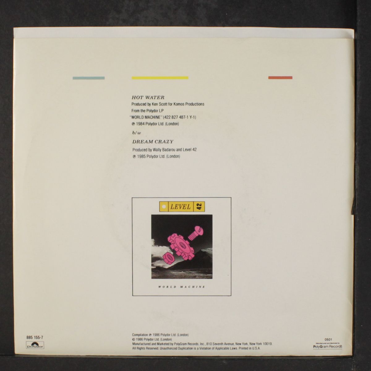 hot water / dream crazy by LEVEL 42