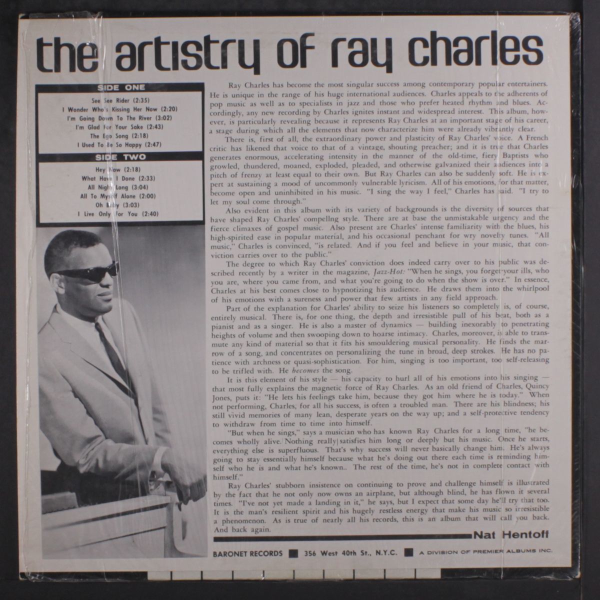 the artistry of by RAY CHARLES