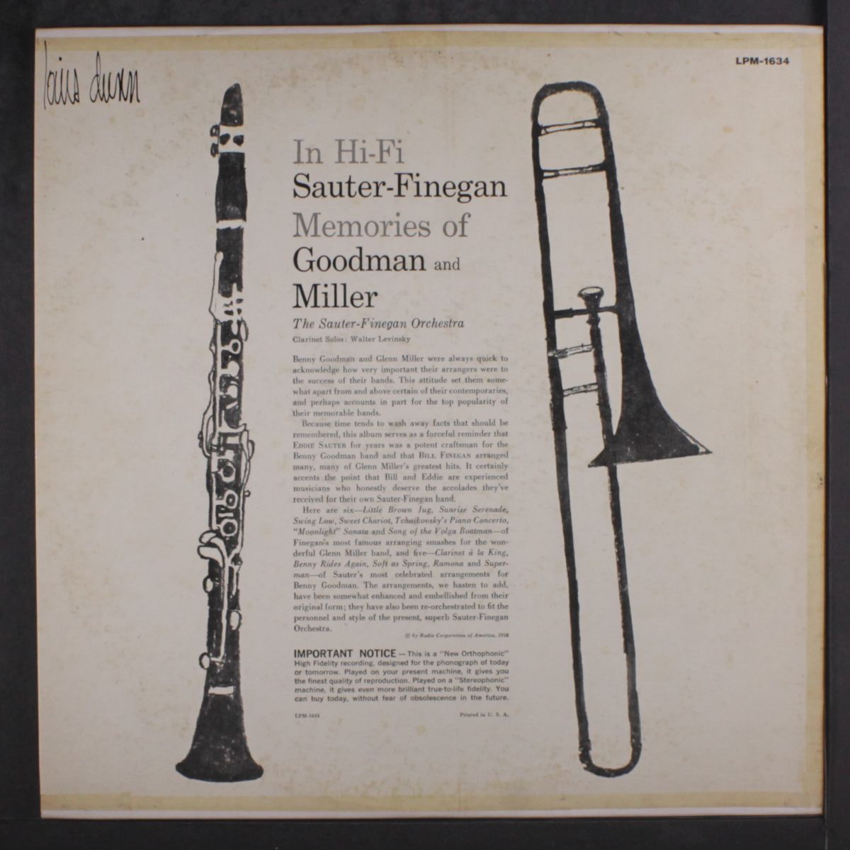memories of goodman and miller by SAUTER-FINEGAN