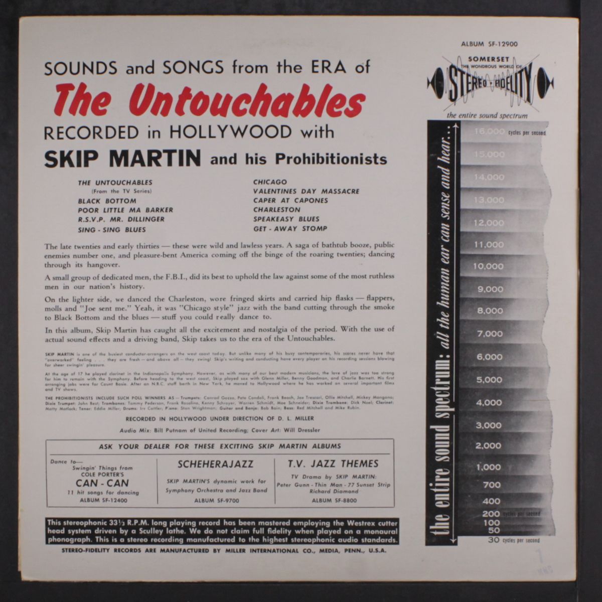 songs and sounds from the era of the untouchables by SKIP MARTIN