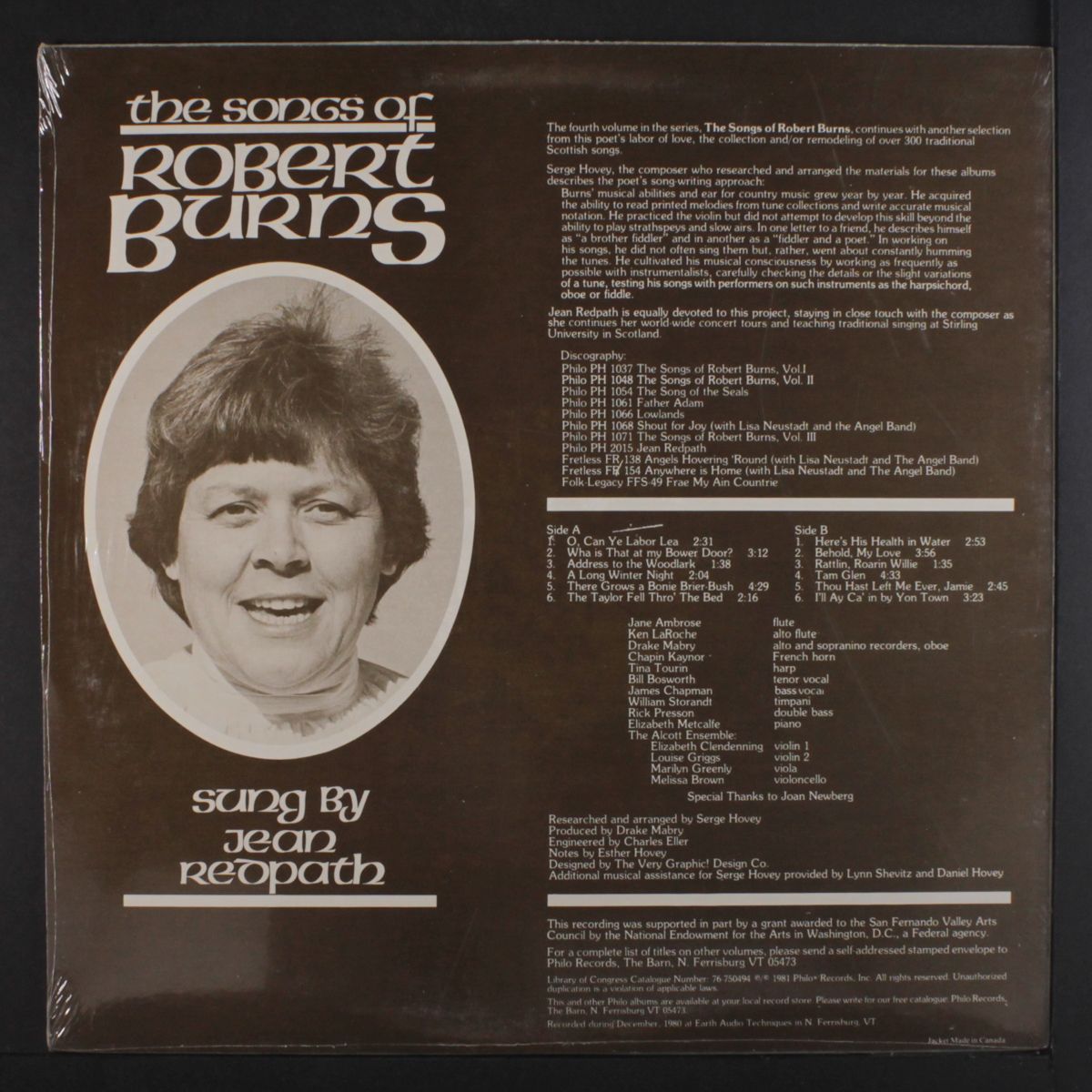 the songs of robert burns, vol. 4 by JEAN REDPATH