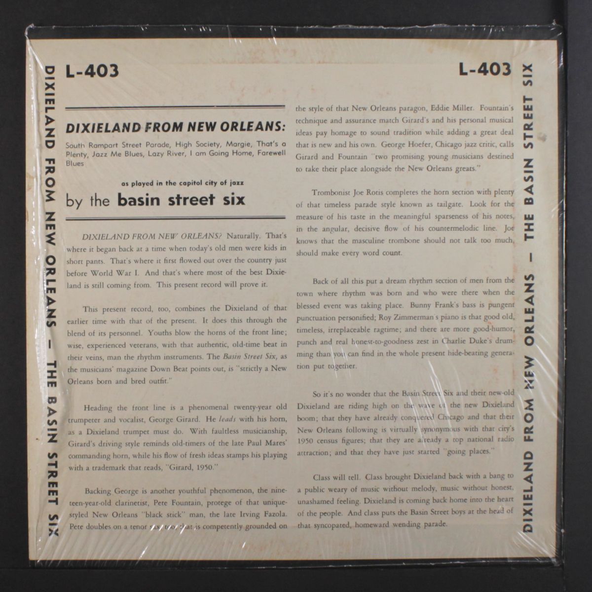 dixieland from new orleans by BASIN STREET SIX