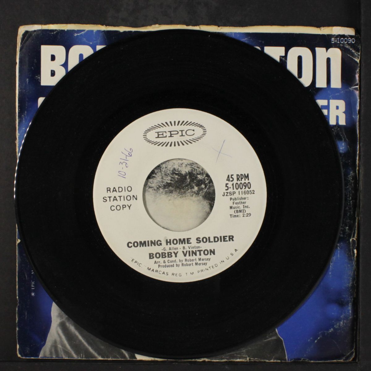 coming home soldier / don't let my mary go around by BOBBY VINTON