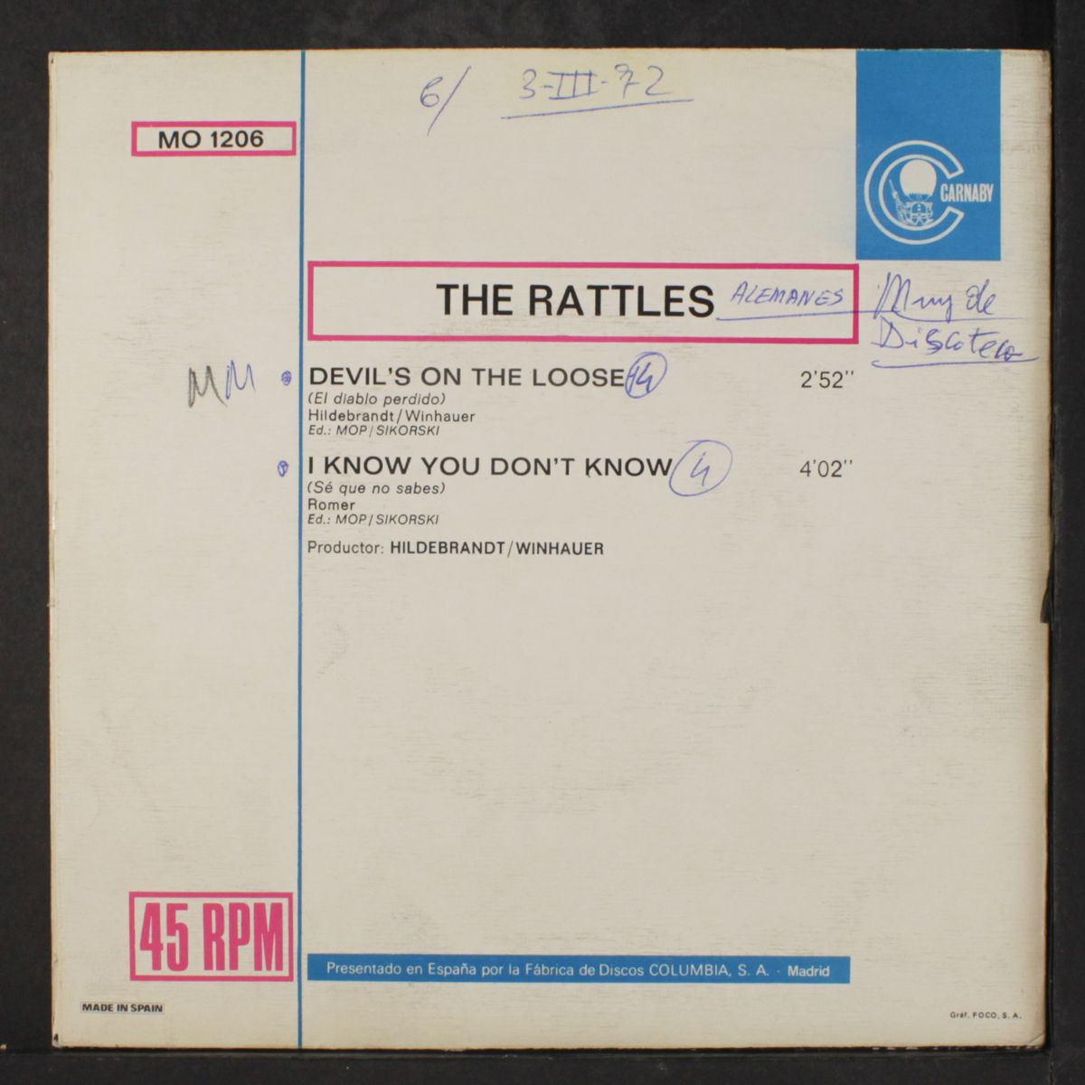 devil's on the loose / i know you don't know by RATTLES