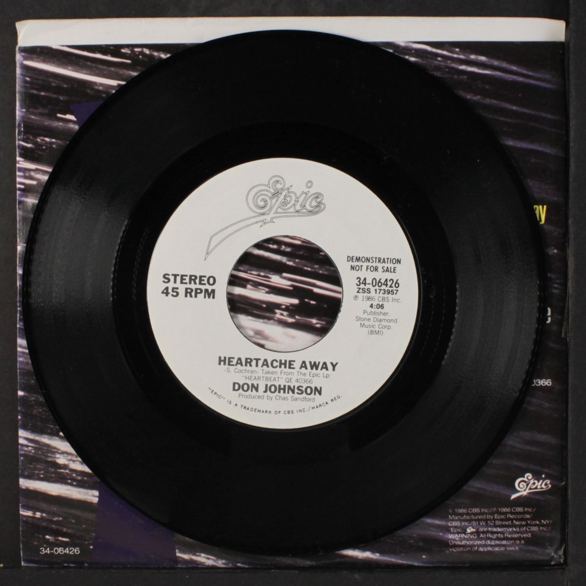 heartache away / same by DON JOHNSON