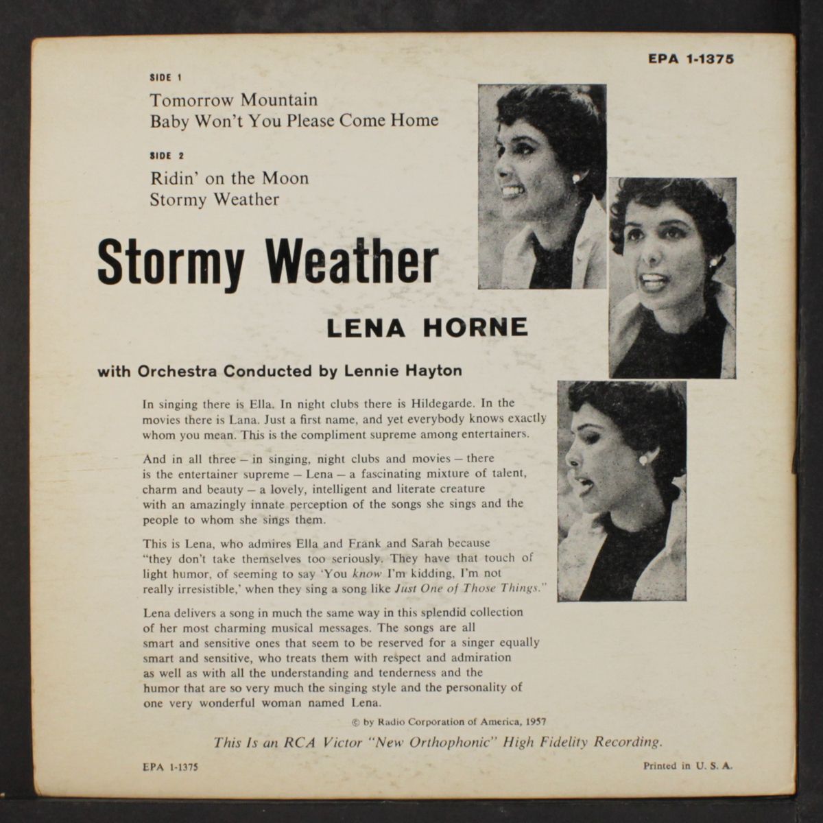 stormy weather + 3 by LENA HORNE