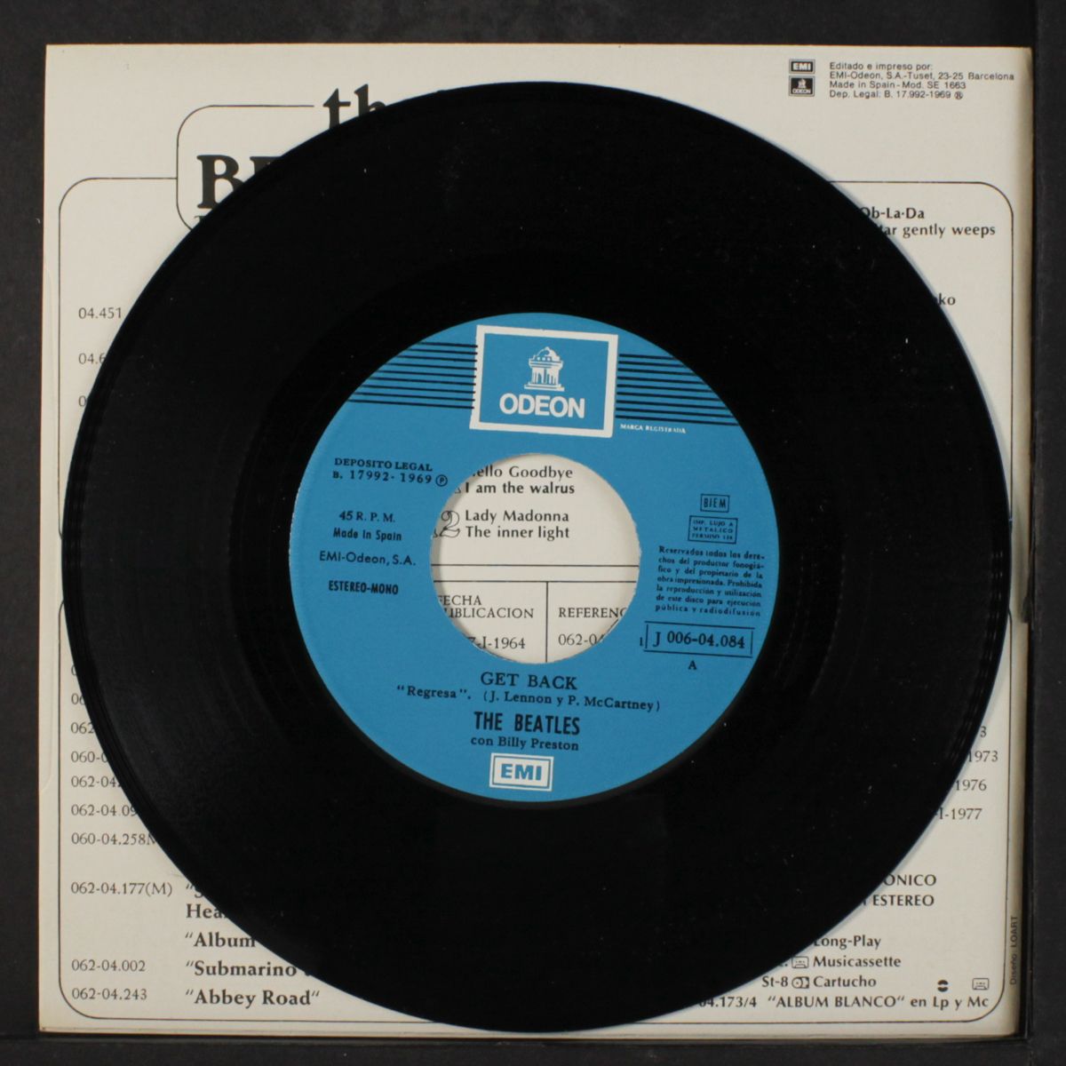 get back / don't let me down by BEATLES (WITH BILLY PRESTON)