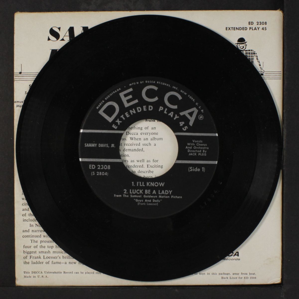 guys and dolls by SAMMY DAVIS JR.