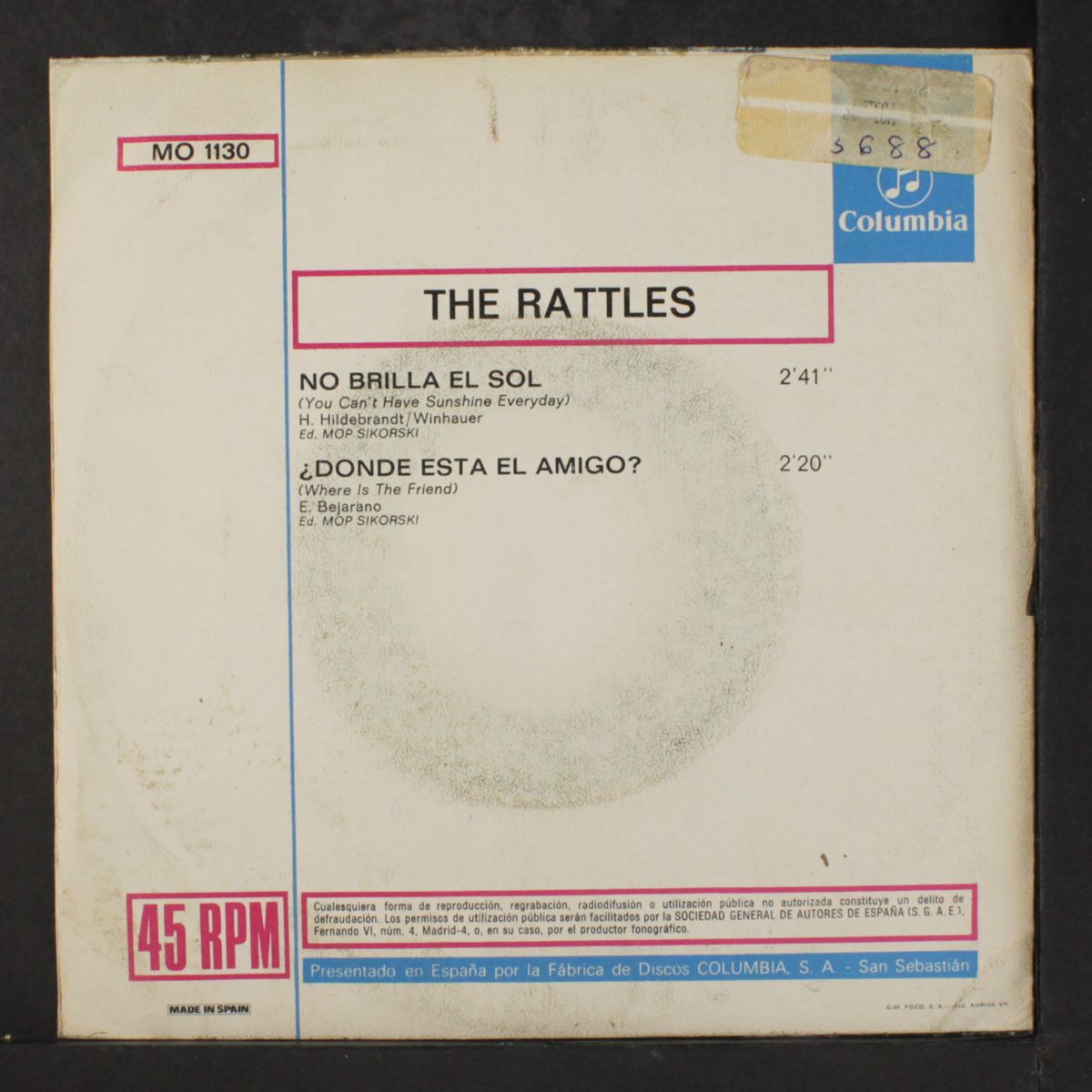 you can't have sunshine everyday / where is the friend by RATTLES