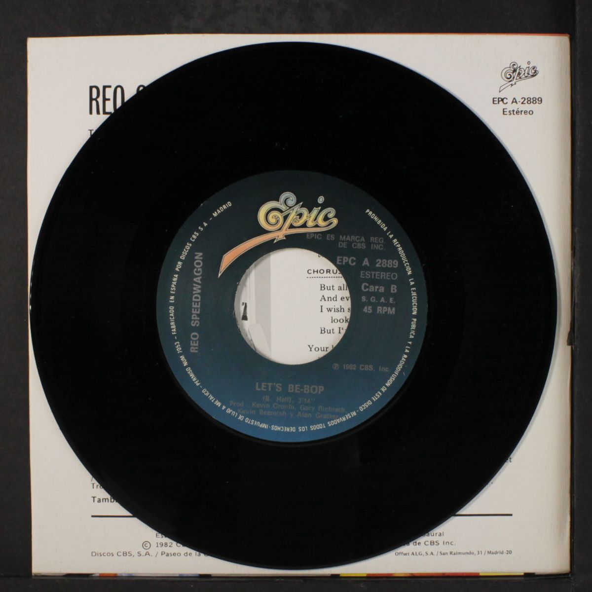the key / let's be bop by REO SPEEDWAGON