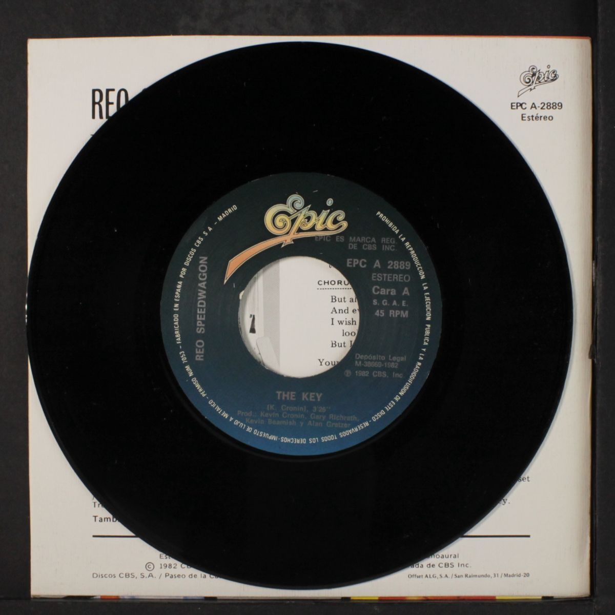 the key / let's be bop by REO SPEEDWAGON