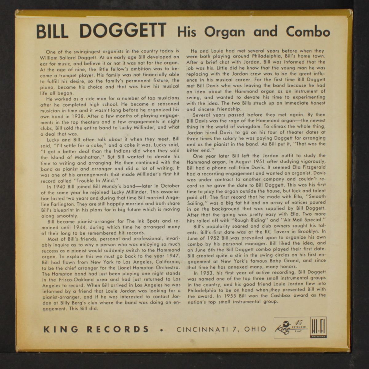 volume 1 by BILL DOGGETT