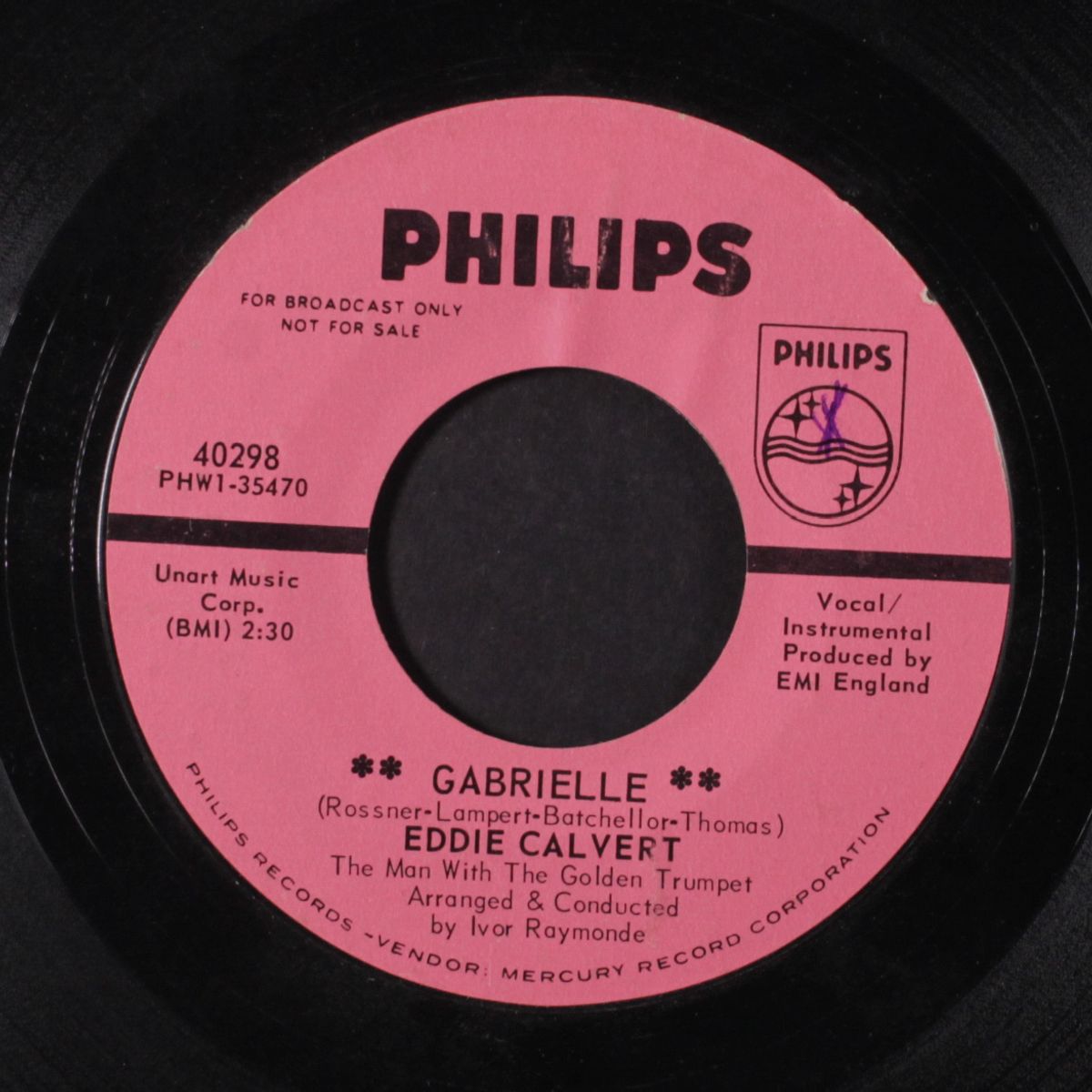 gabrielle / ho capito che ti amo by EDDIE CALVERT