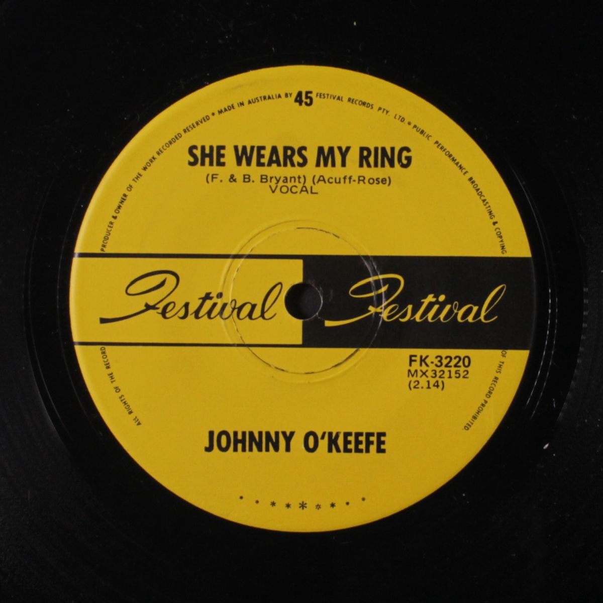 she's my baby / she wears my ring by JOHNNY O'KEEFE