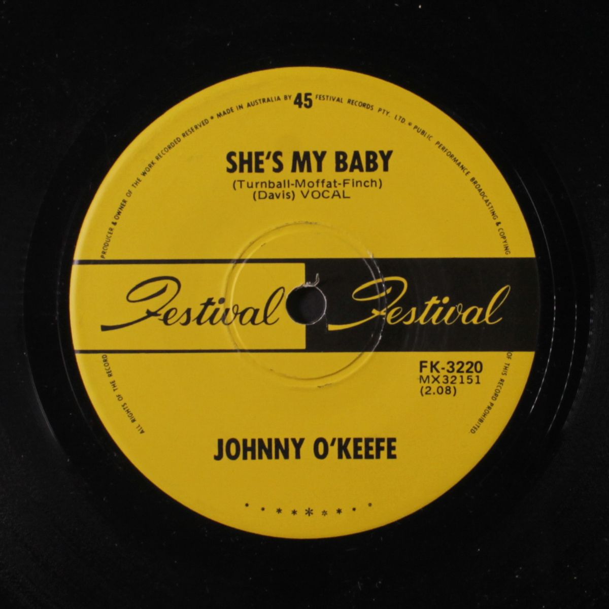she's my baby / she wears my ring by JOHNNY O'KEEFE