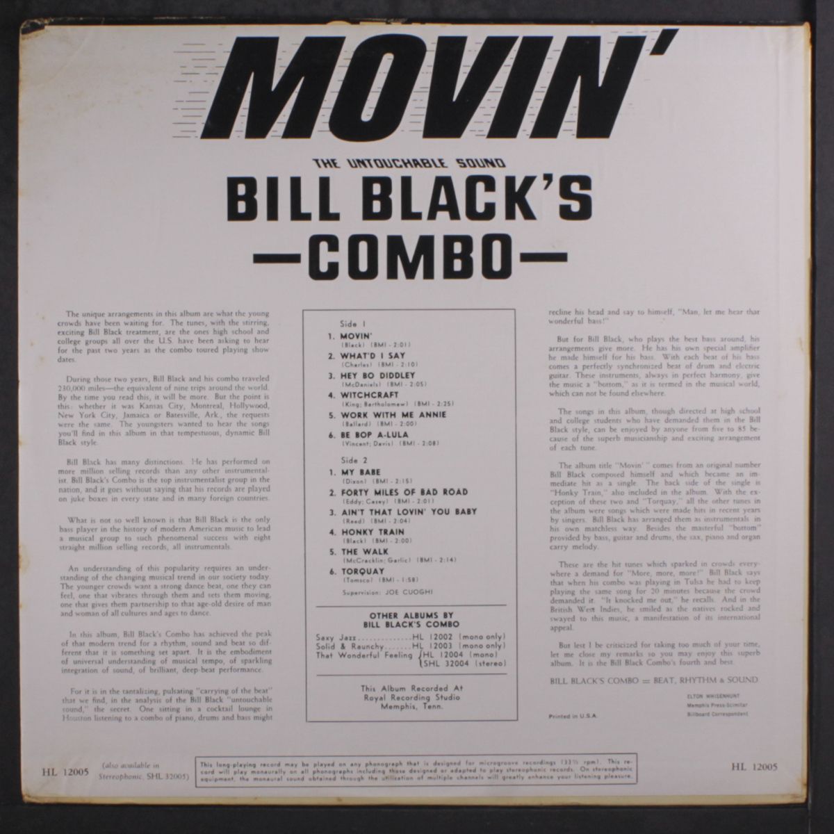movin' by BILL BLACK'S COMBO