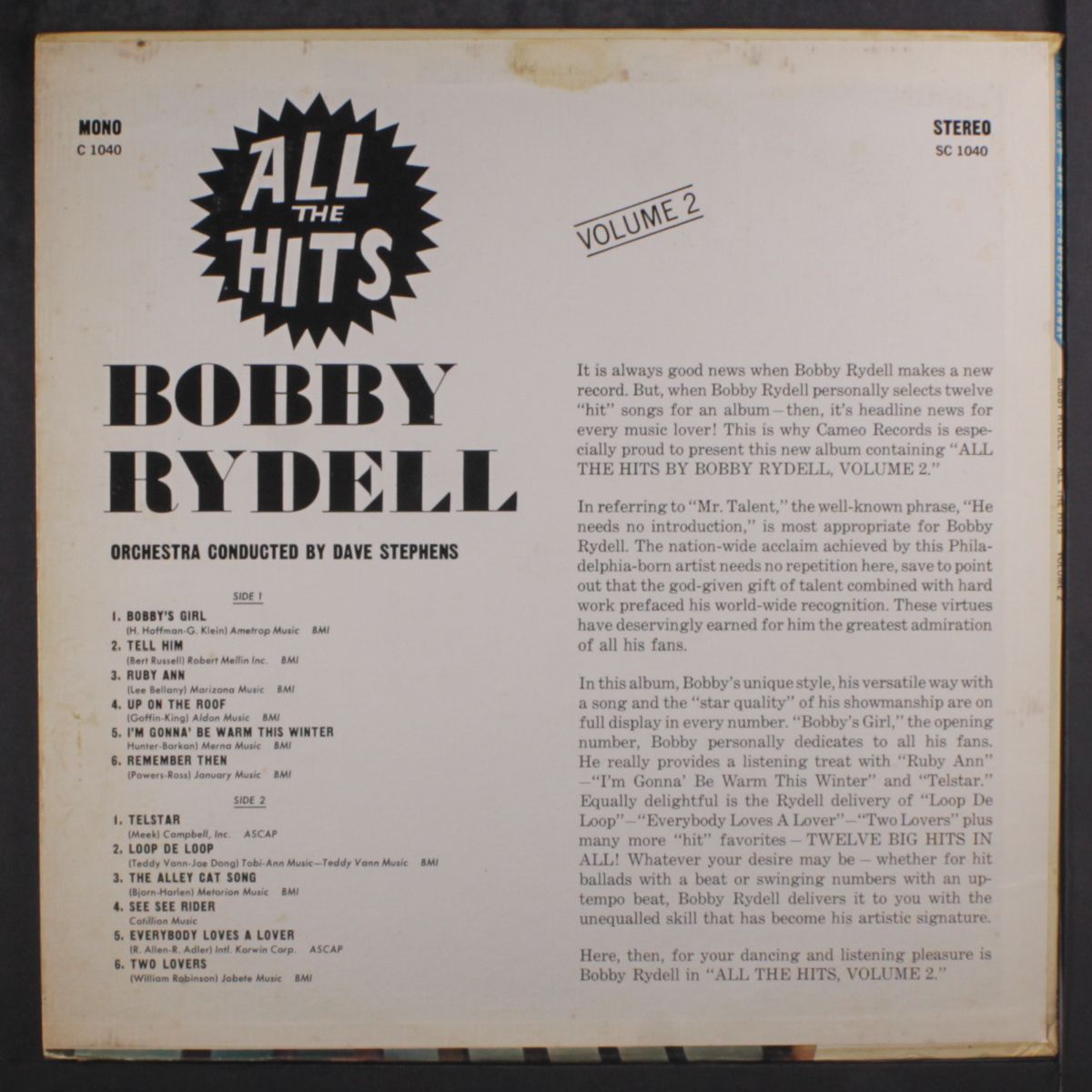 all the hits, vol. 2 by BOBBY RYDELL