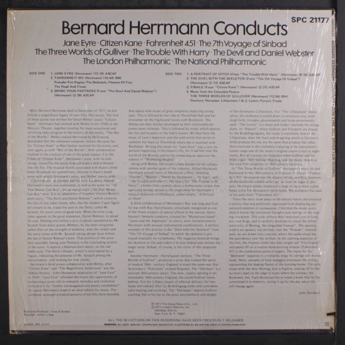 jane eyre & other film scores by BERNARD HERRMANN