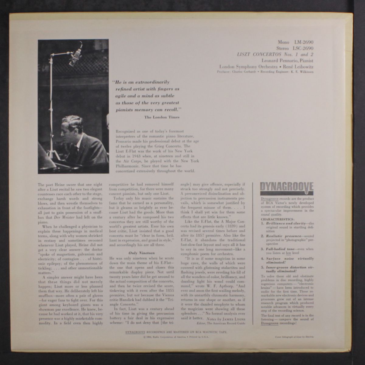 liszt: concertos 1 and 2 by LEONARD PENNARIO