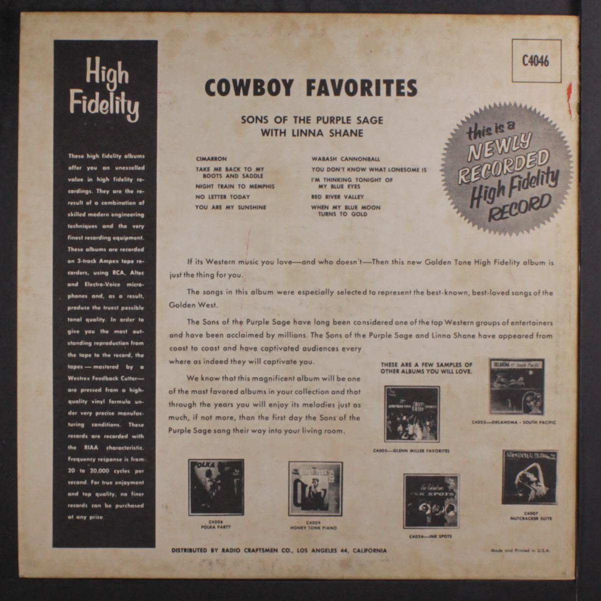 cowboy favorites by SONS OF THE PURPLE SAGE