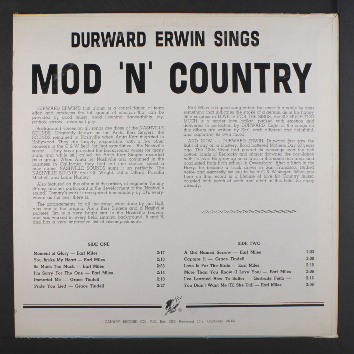 mod 'n' country by DURWARD ERWIN