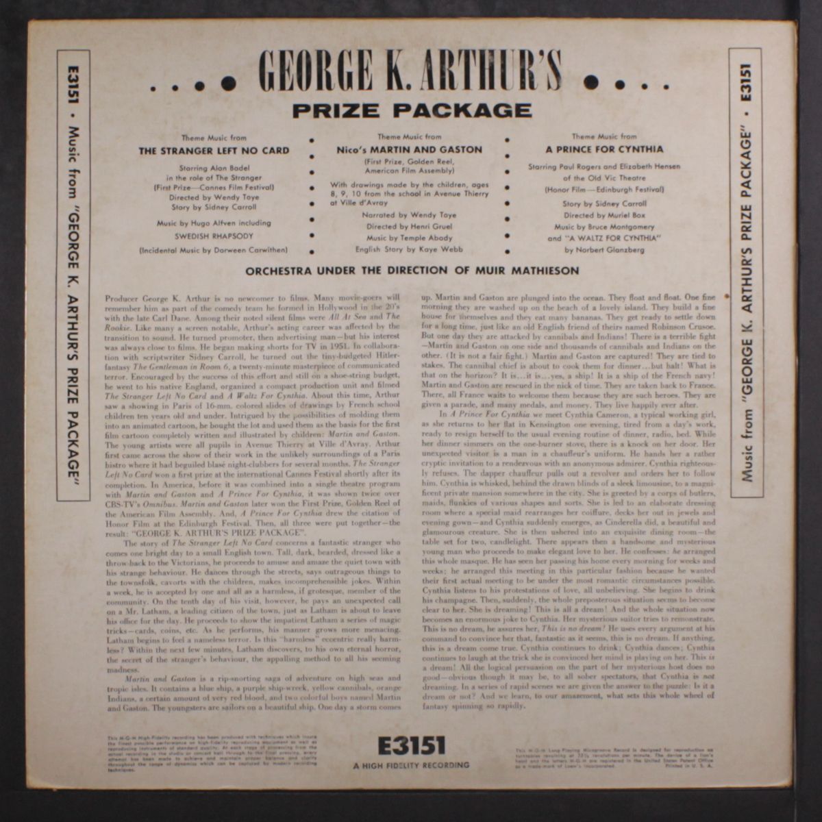 george k. arthur's prize package by SOUNDTRACK
