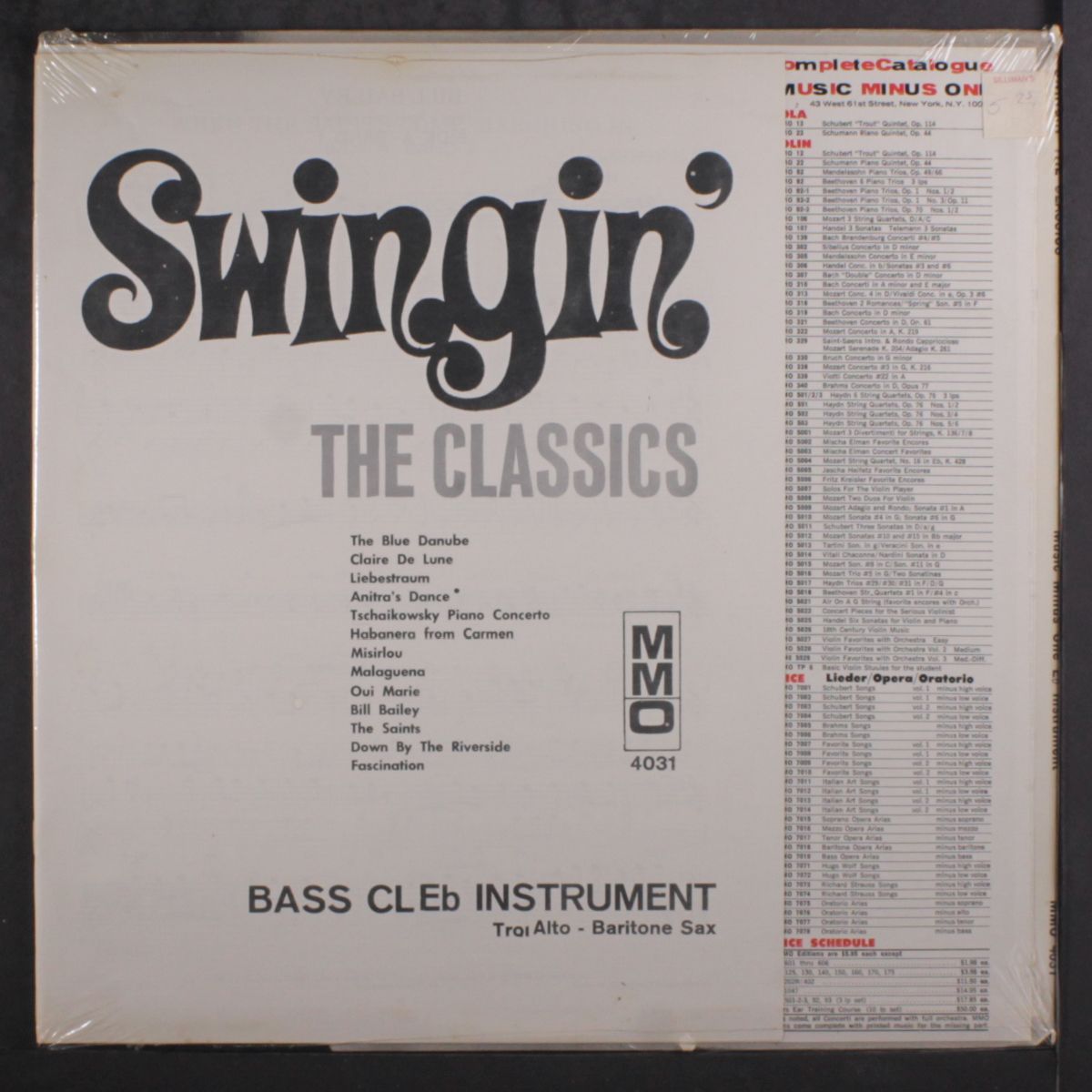 swingin' the classics: music minus one clarinet, trumpet or tenor sax by MUSIC MINUS ONE