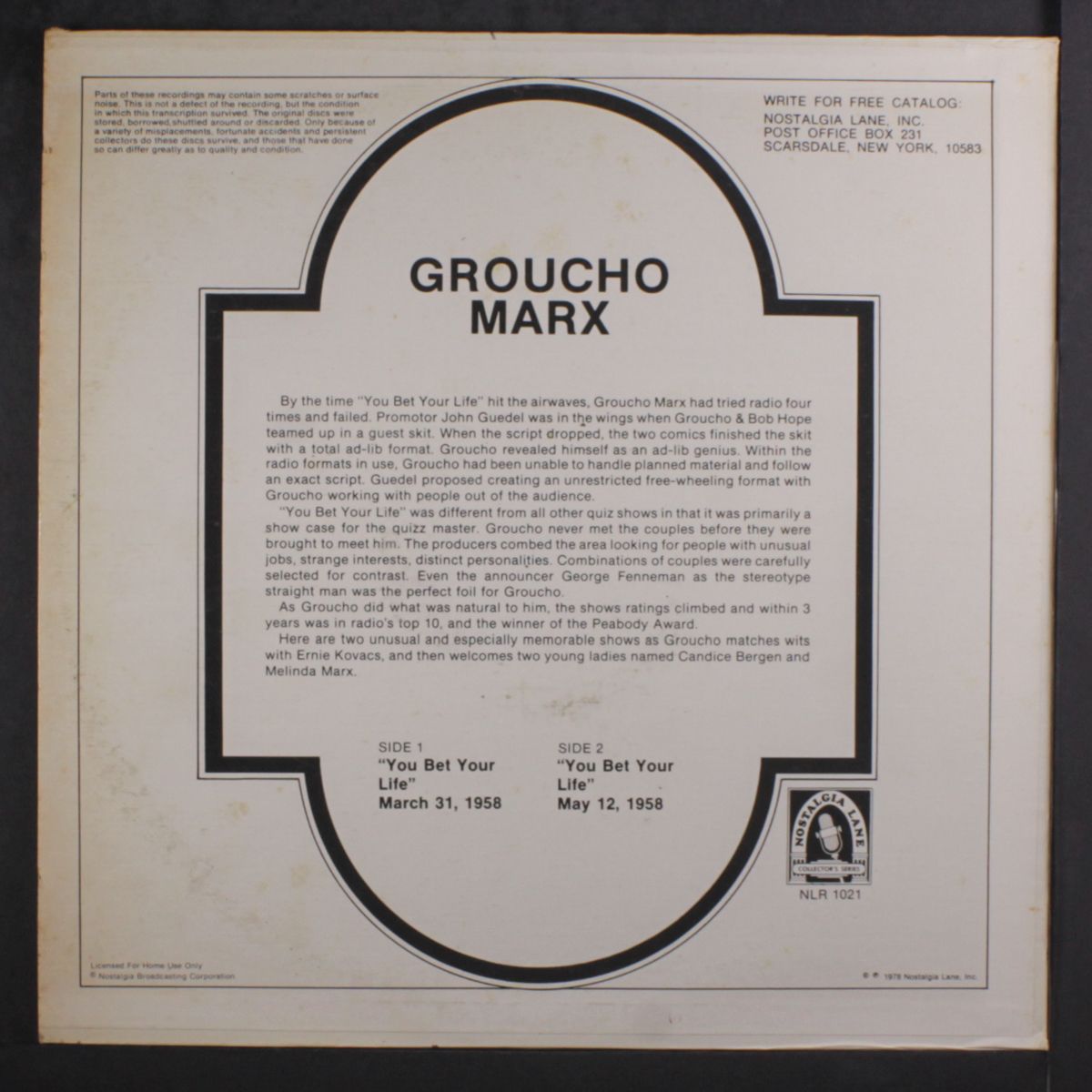 groucho by GROUCHO MARX
