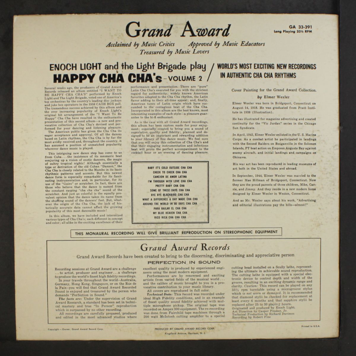 happy cha cha's, vol. 2 by ENOCH LIGHT