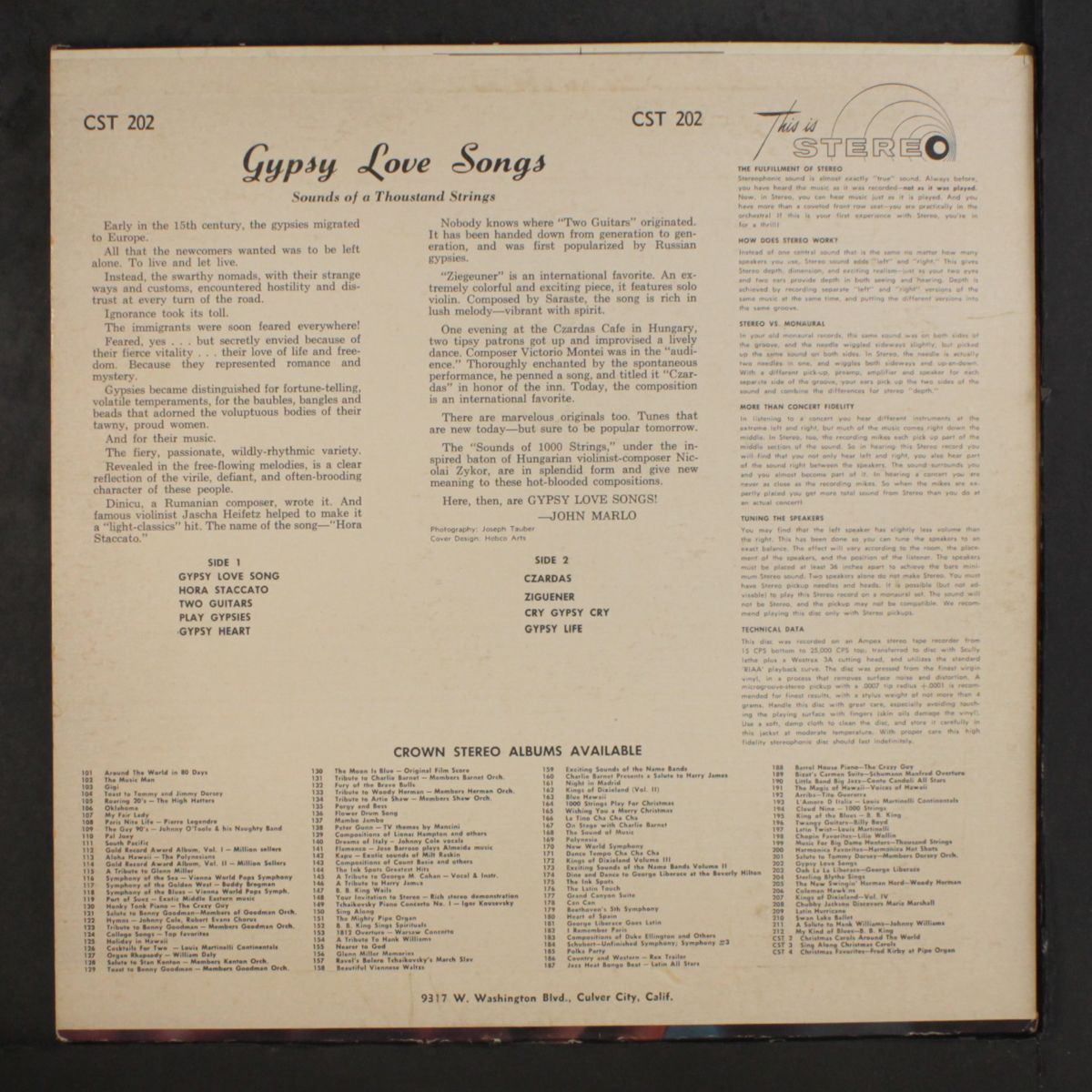 gypsy love songs by SOUNDS OF 1000 STRINGS